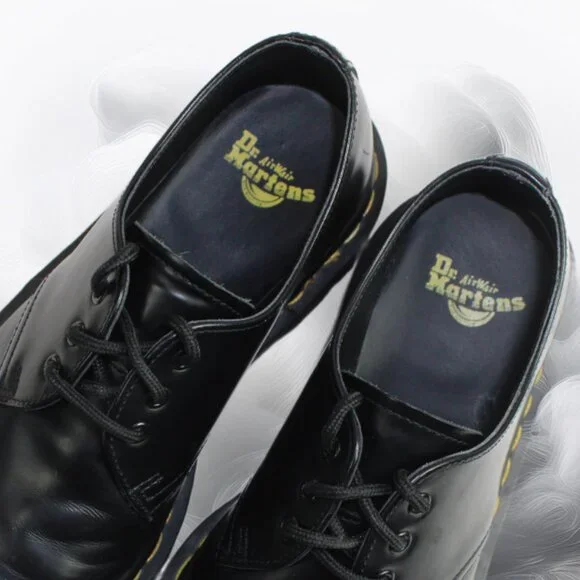 Dr. Martens Bex Low Quarter Oxford Platform Shoes Black Leather Size 6 - Picture 8 of 11
